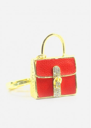 Bling Bag Red Keychain