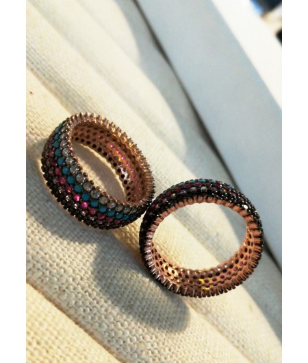 5 Line Multicolor Ring