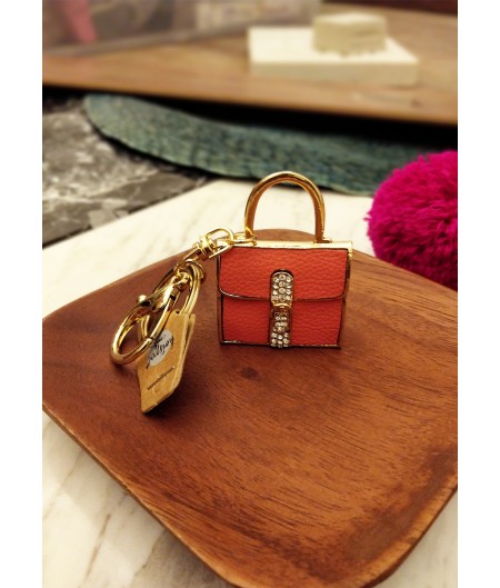 Bling Bag Pink Keychain