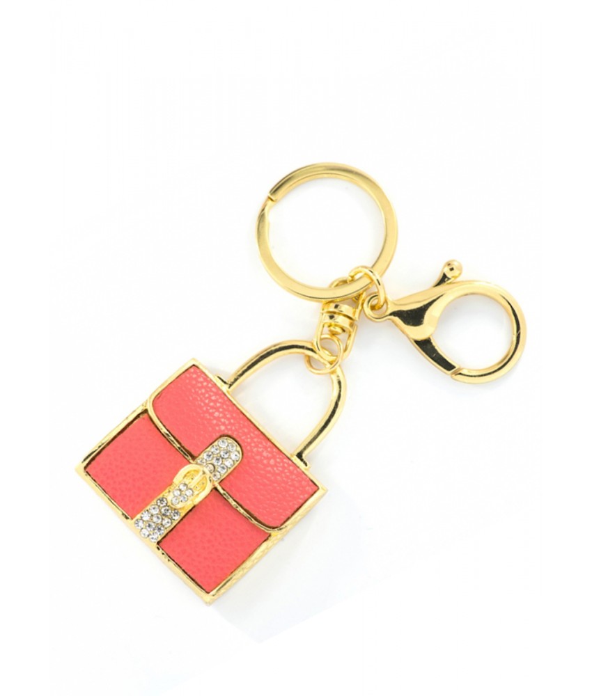 Bling Bag Pink Keychain
