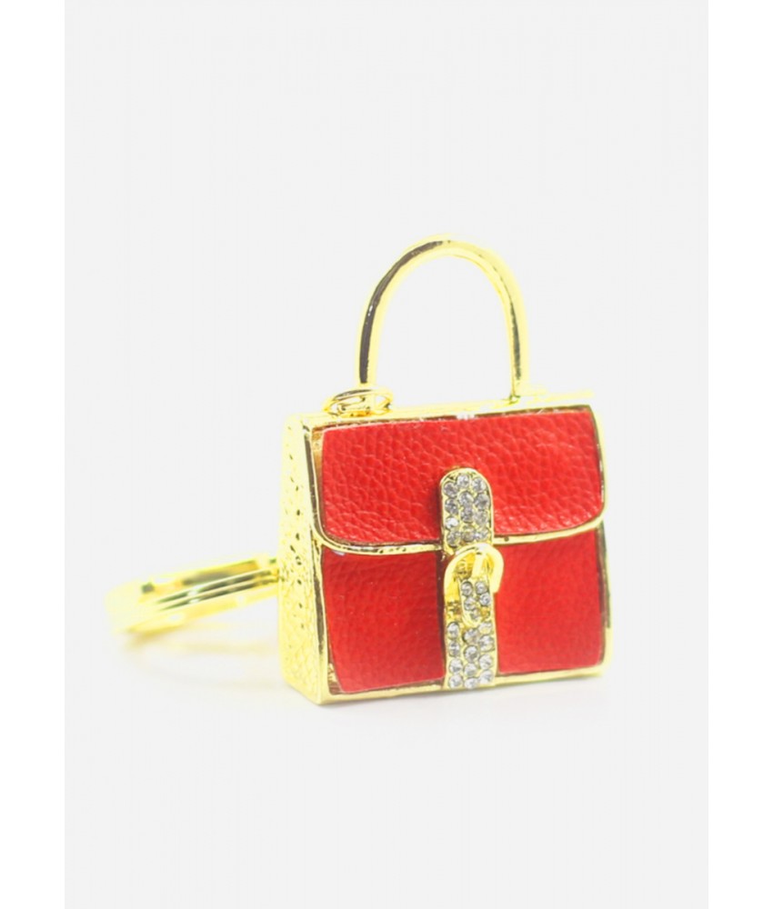 Bling Bag Red Keychain