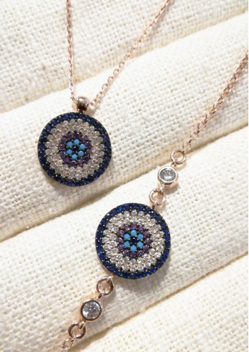Blue Circle Bracelet