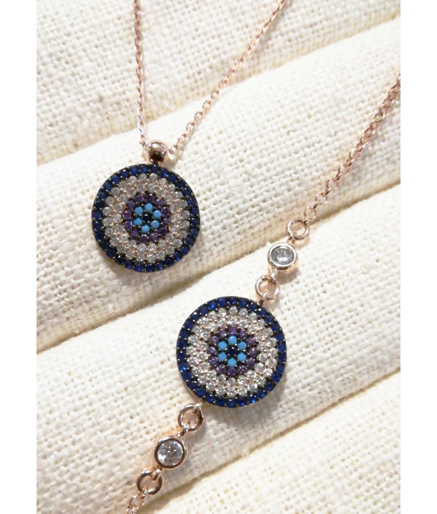 Blue Circle Bracelet