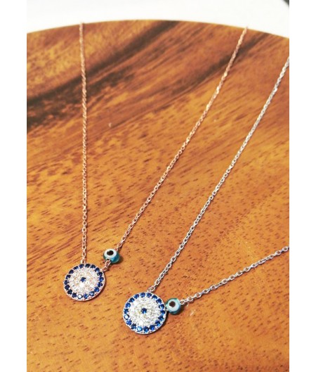 Blue Eye Neckless Rose Gold
