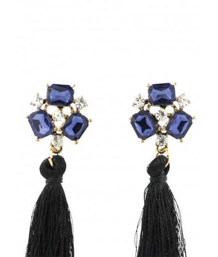 Blue Tri Gem Tassele