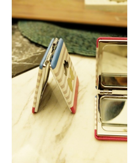 Bowtie Mustache Compact Mirror