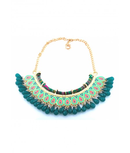 Deep Green Tribal Bib