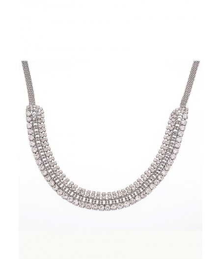 Diamond Railway Necklace