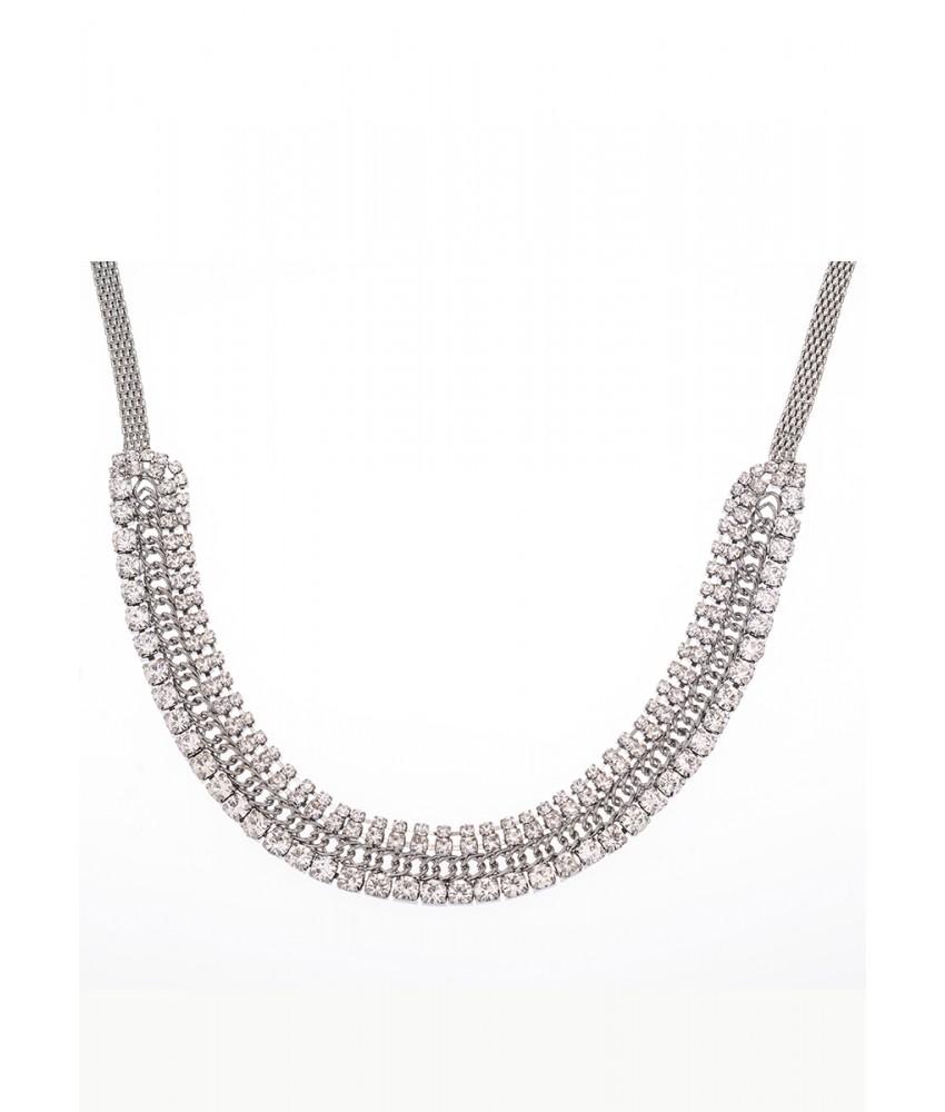 Diamond Railway Necklace