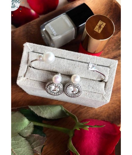 Double Pearl Bangle