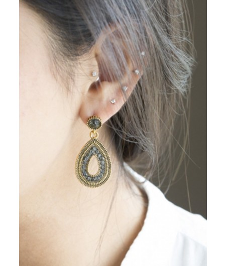 Engraved Bling Teardrop