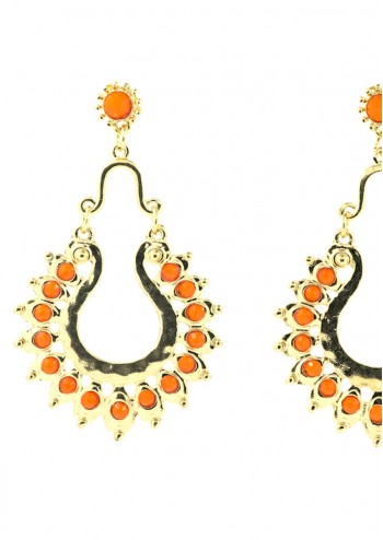 Ethnic Orange Hoops