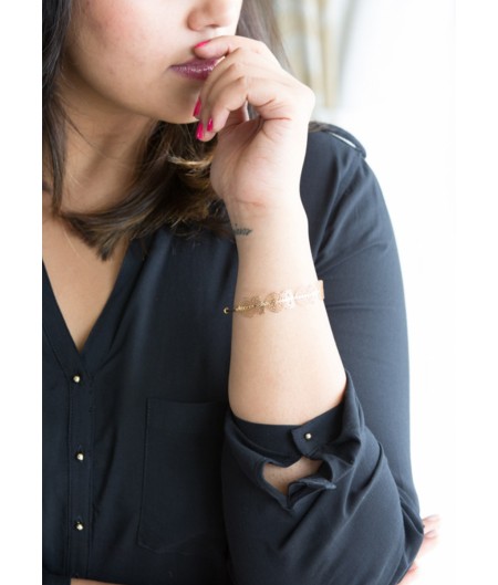 Gold Cutout Owl Cuff
