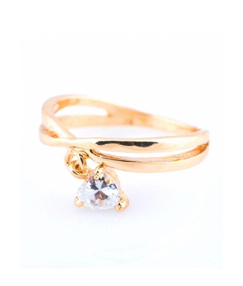 Gold Heart Charm Ring