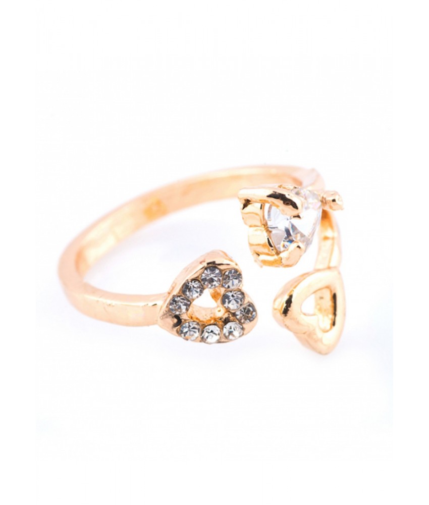 Gold Love Triangle Ring
