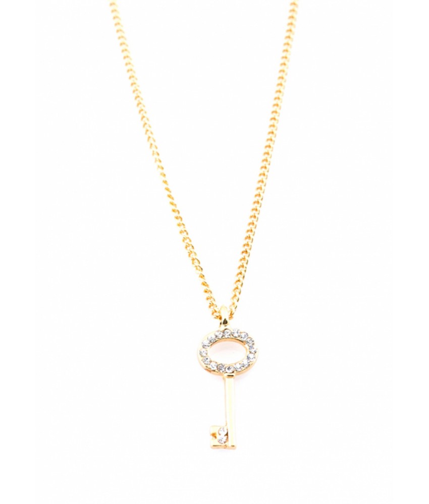 Gold Studded Key To Happiness Chain