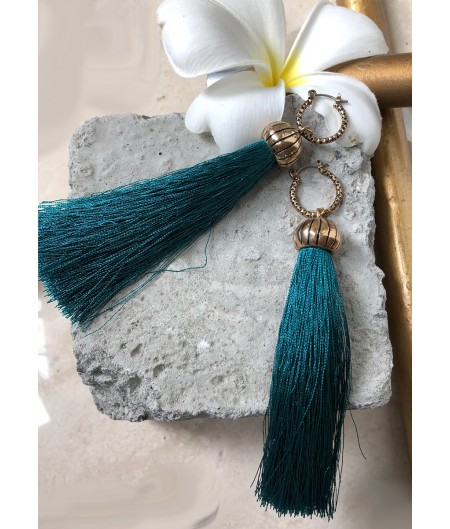 Green Hoop Long Tassel