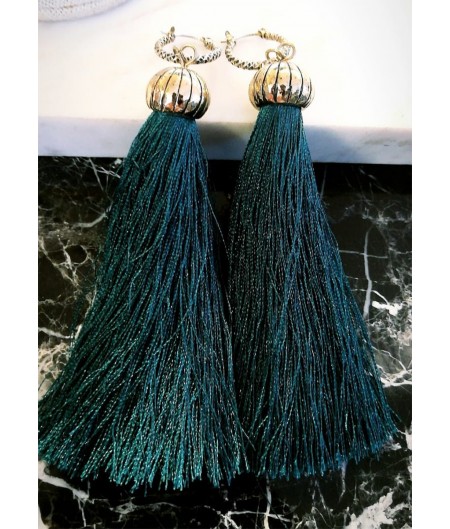 Green Hoop Long Tassel