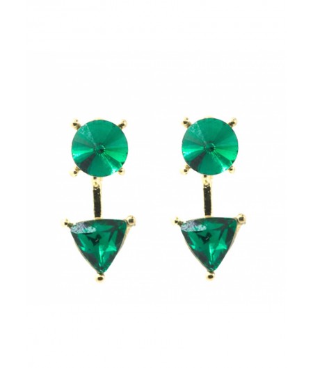 Green Starcut Earring