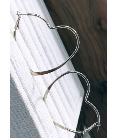 Heart Hoop Gold And Silver