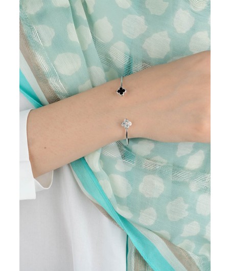 Monochrome Diamond Bangle