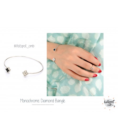 Monochrome Diamond Bangle