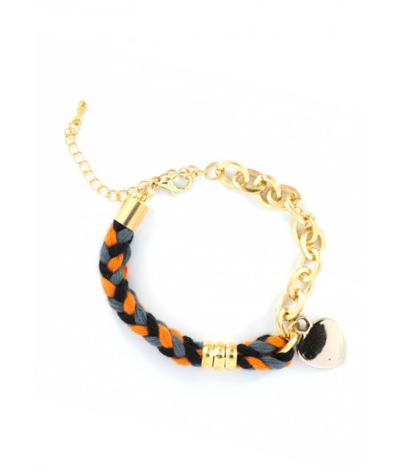 Orange And Grey Braided Fusion