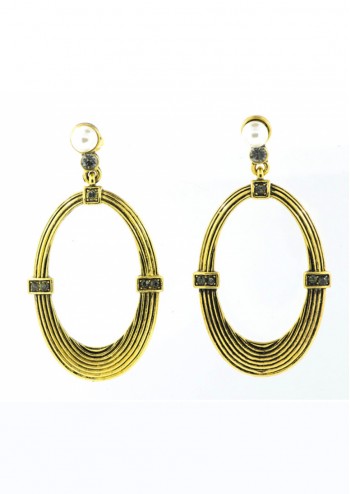 Pearl Gold Hoop