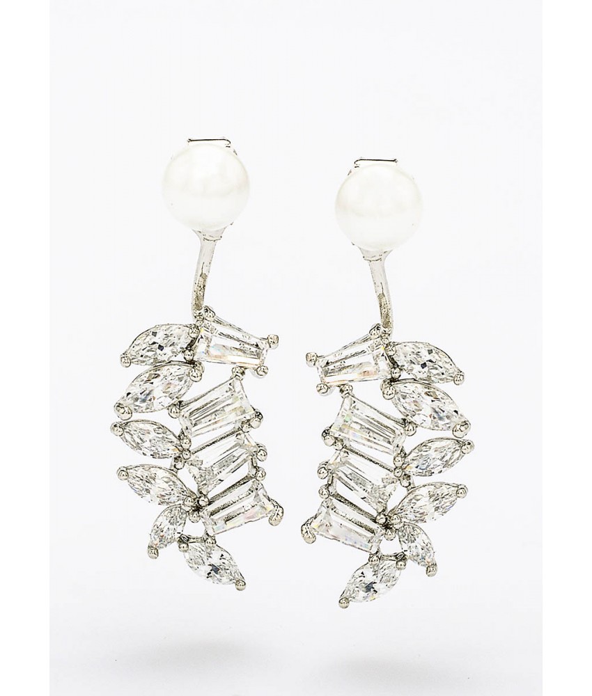 Pearl Leaf Crystals - Silver