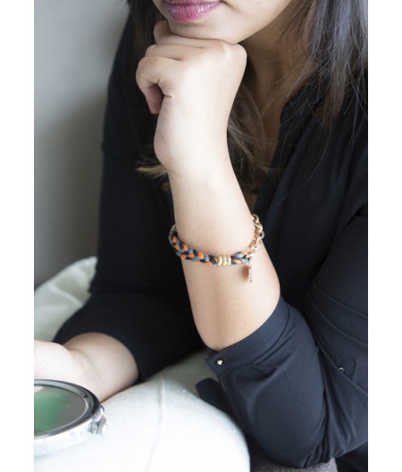 Pink And Brown Braided Fusion