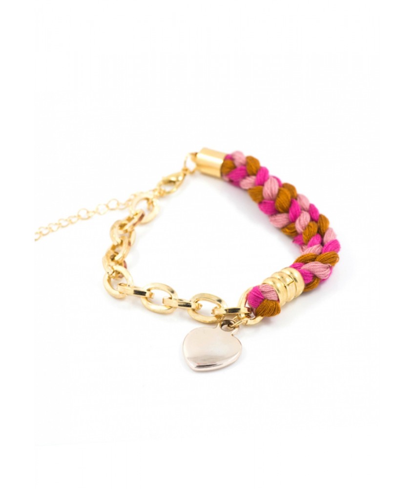 Pink And Brown Braided Fusion