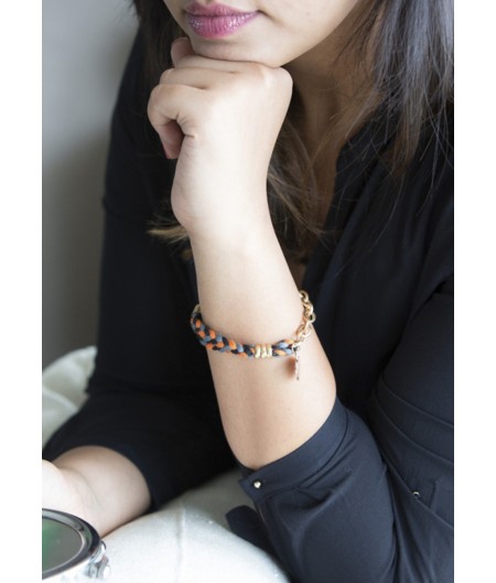 Pink And Turquoise Braided Fusion