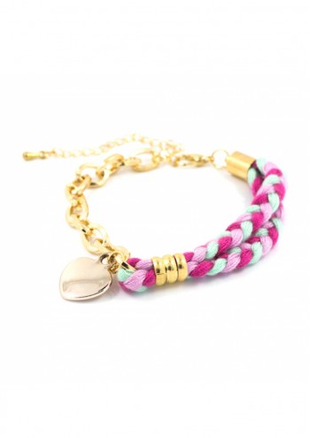 Pink And Turquoise Braided Fusion