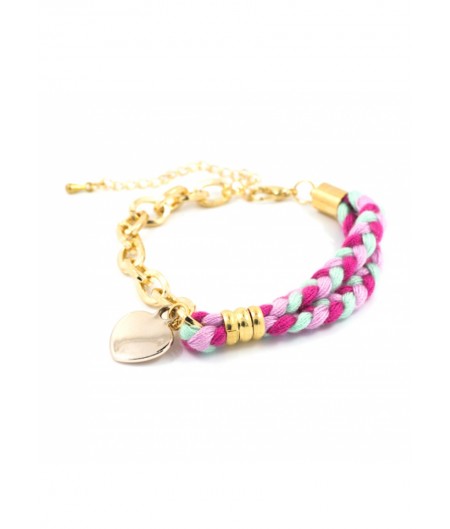 Pink And Turquoise Braided Fusion