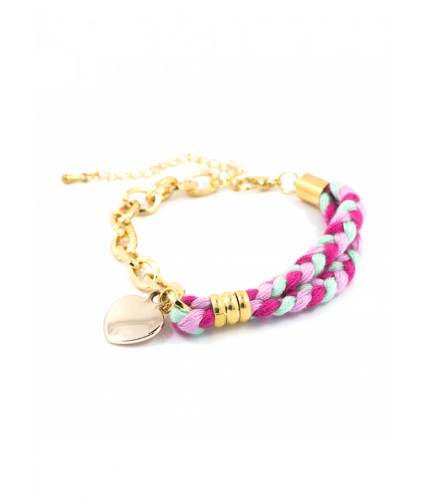 Pink And Turquoise Braided Fusion