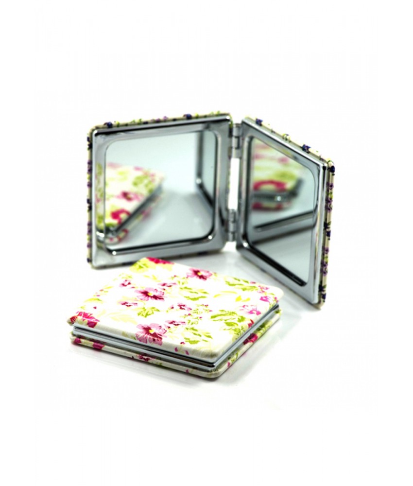 Pink Florals Compact Mirror