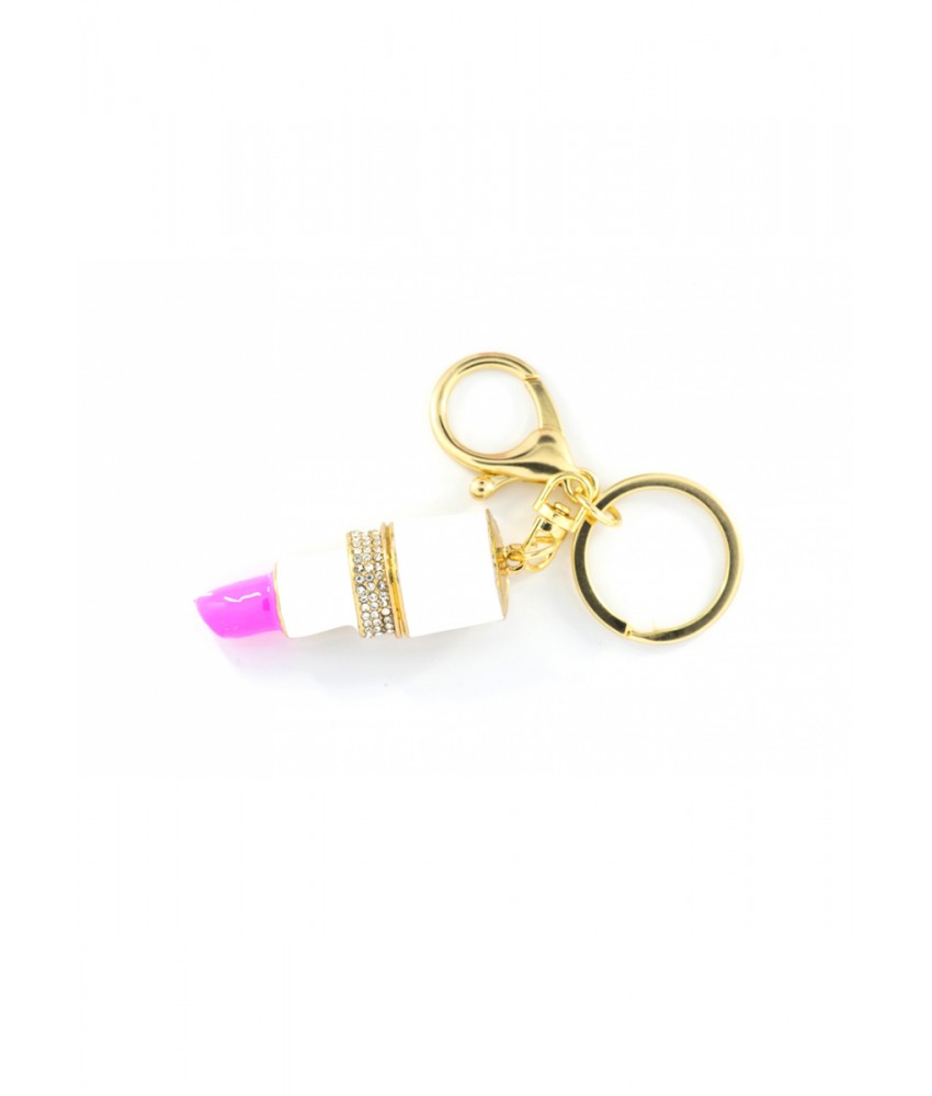 Pink Lippy Bling Keychain
