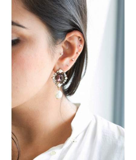 Pink Victorian Earring