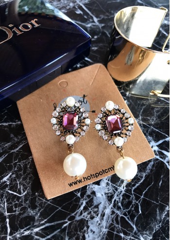 Pink Victorian Earring