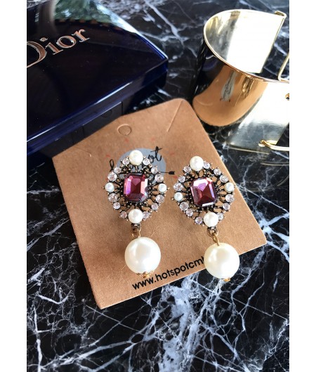 Pink Victorian Earring