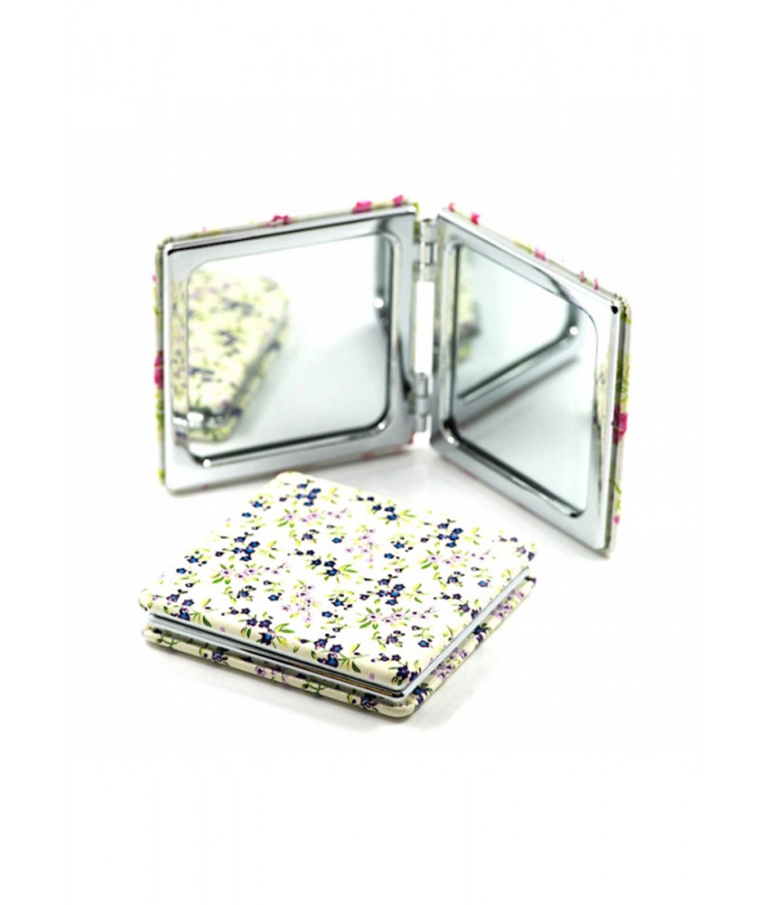 Purple Florals Compact Mirror