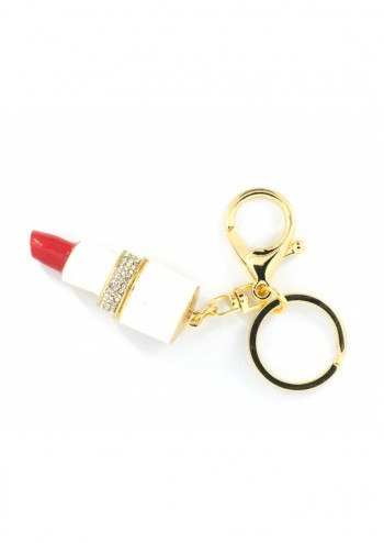 Red Lippy Bling Keychain