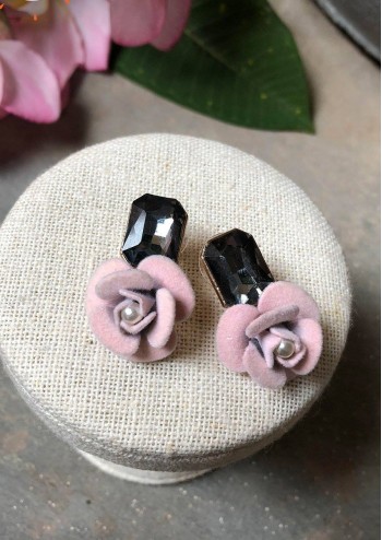 Rose And Crystal Earring