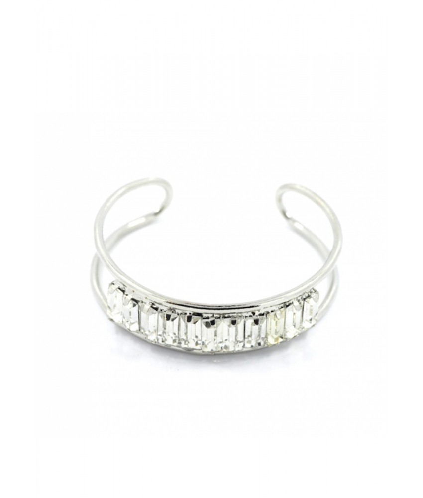 Silver Baguette Bangle