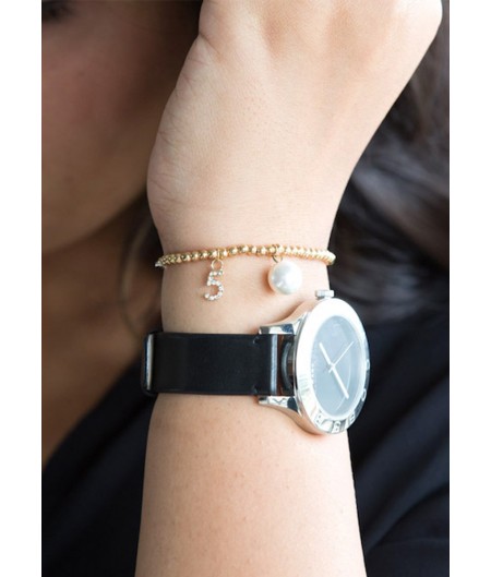 Silver Bobble Stretch Bracelet