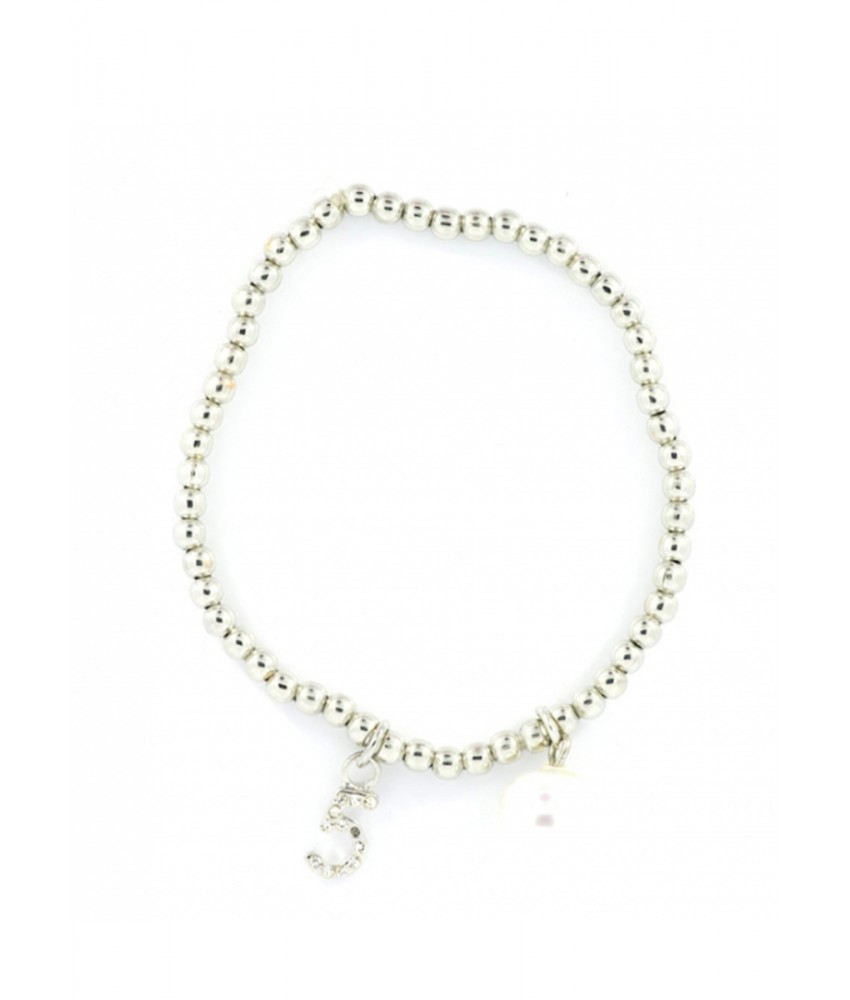 Silver Bobble Stretch Bracelet