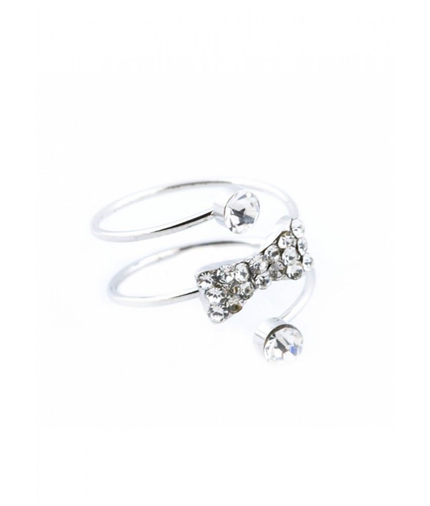 Silver Bow Spiral Ring