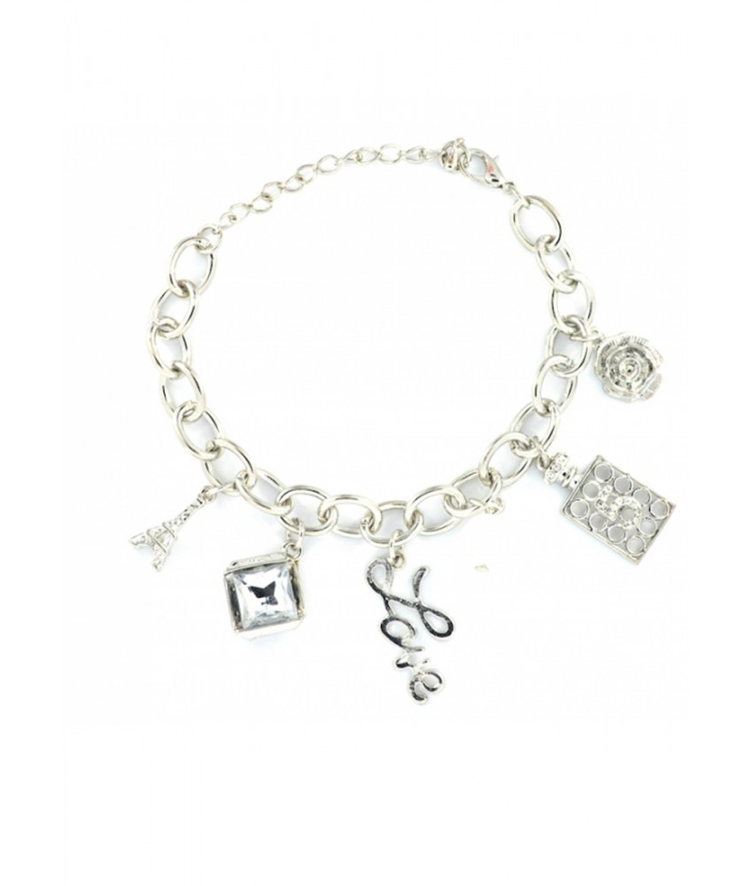 Silver Chanel Love Charm