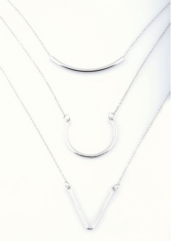 Silver Geometrical Layered Long Chain