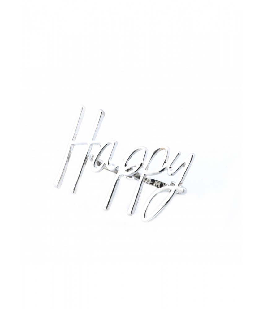 Silver Happy Ring